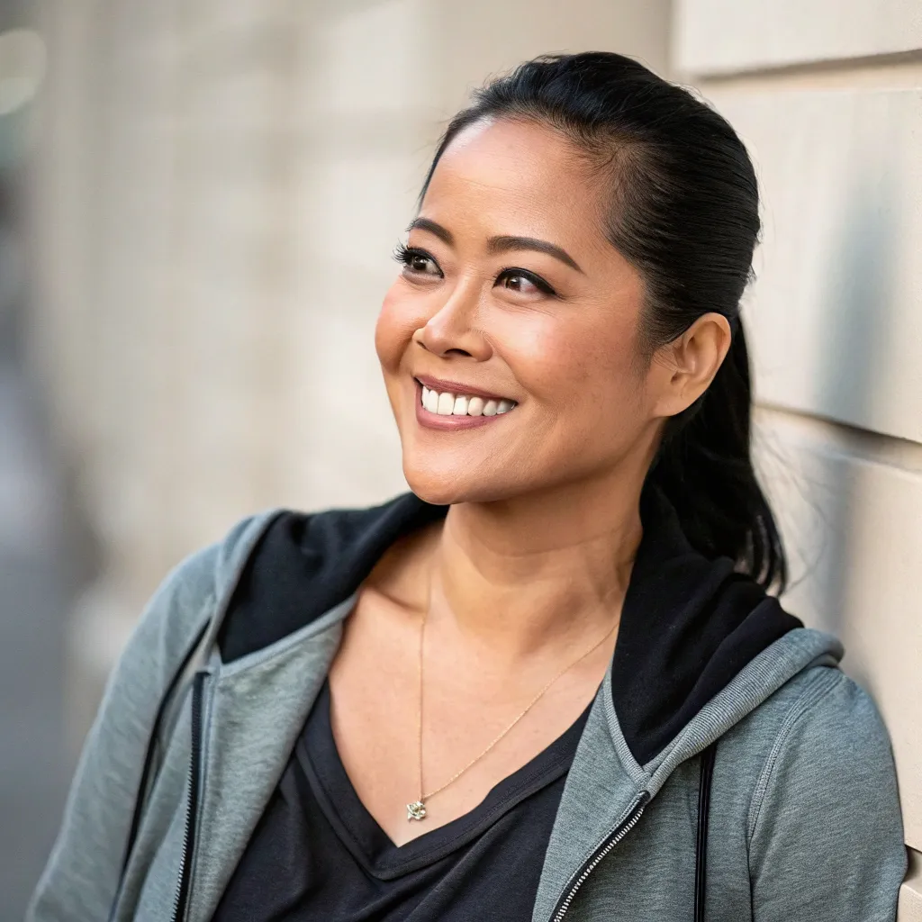 A depiction of Lisa Wu, a content customer